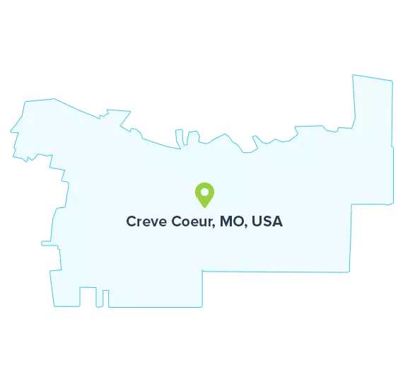 Creve-Coeur-MO-USA-map
