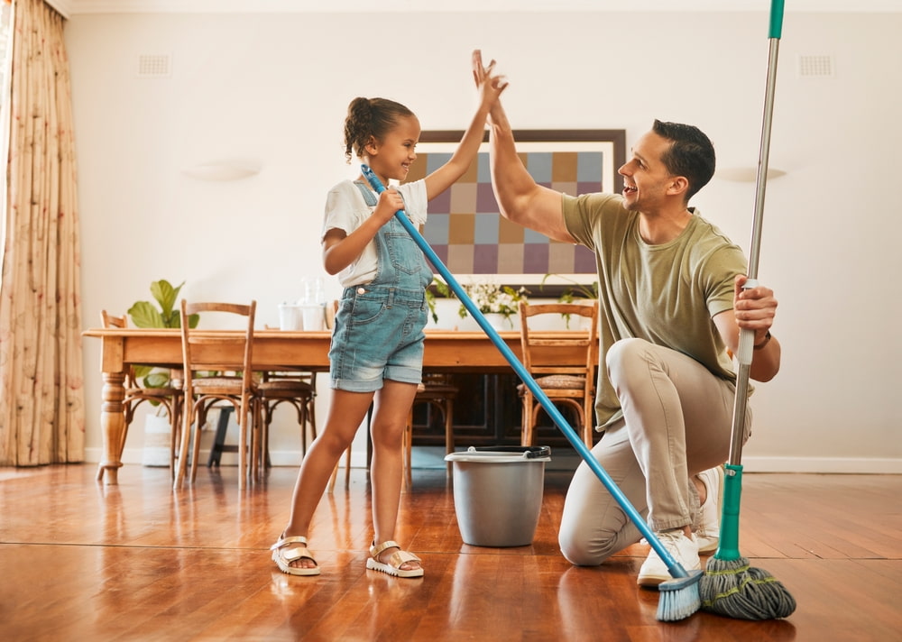 Why is professional cleaning important for families with children